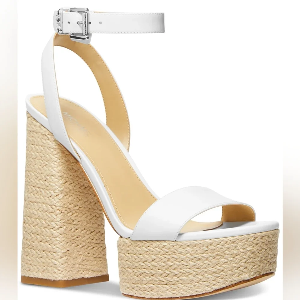 Michael Kors Ankle-Strap Espadrille Platform Sandals Wmns 9.5 NIB Coastal Preppy